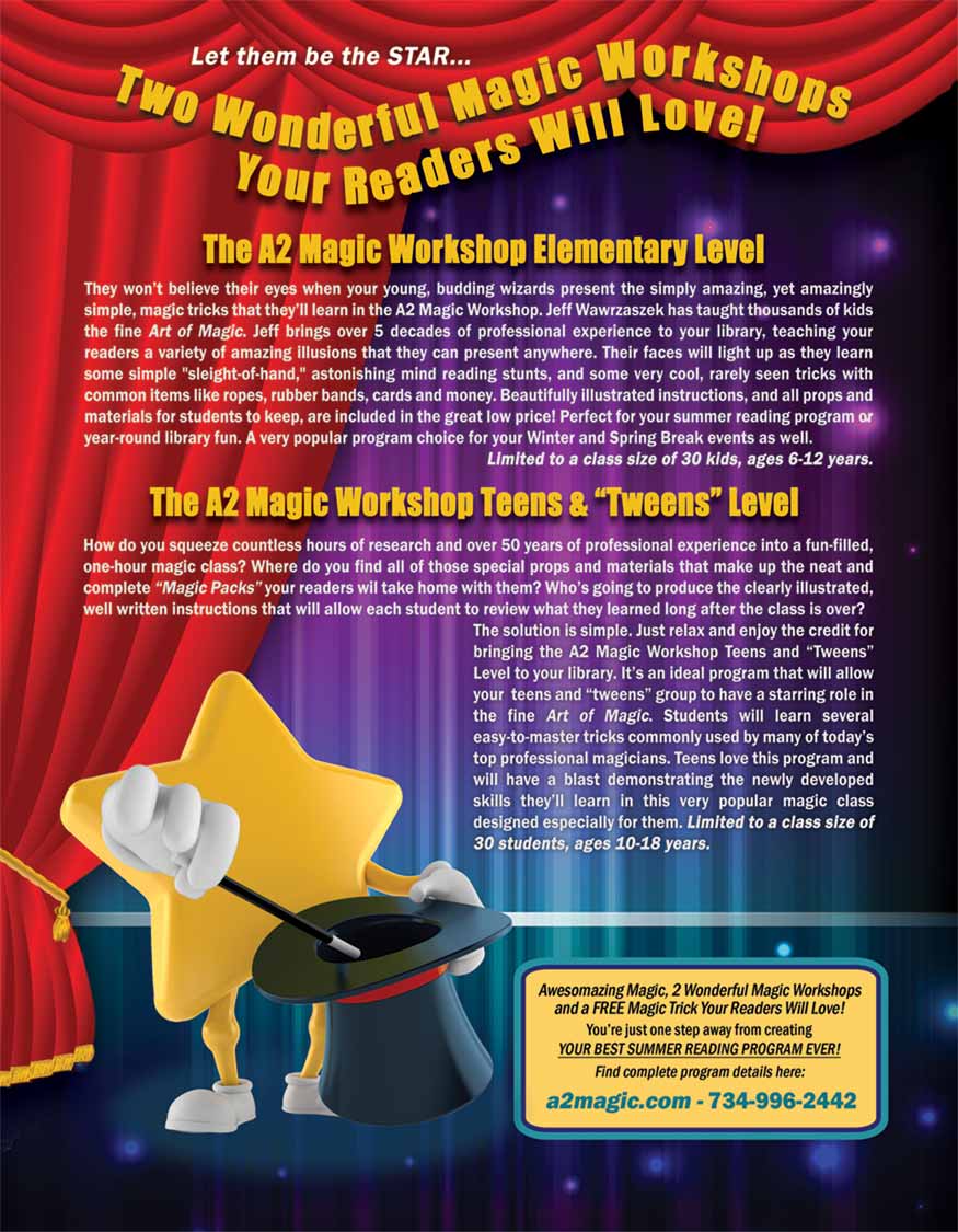 Color Our World Library Magic Workshops